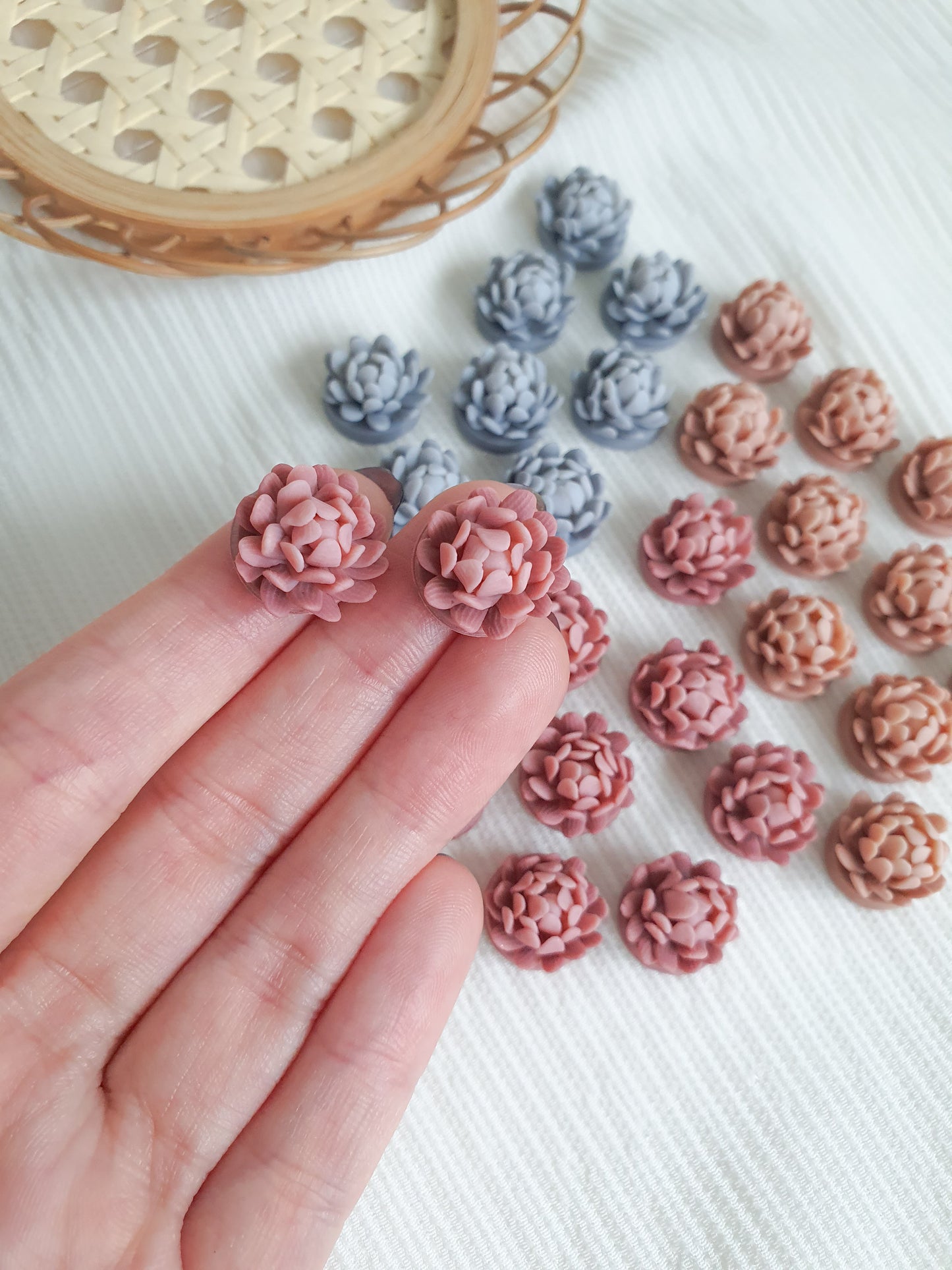 Blooming Peony Studs