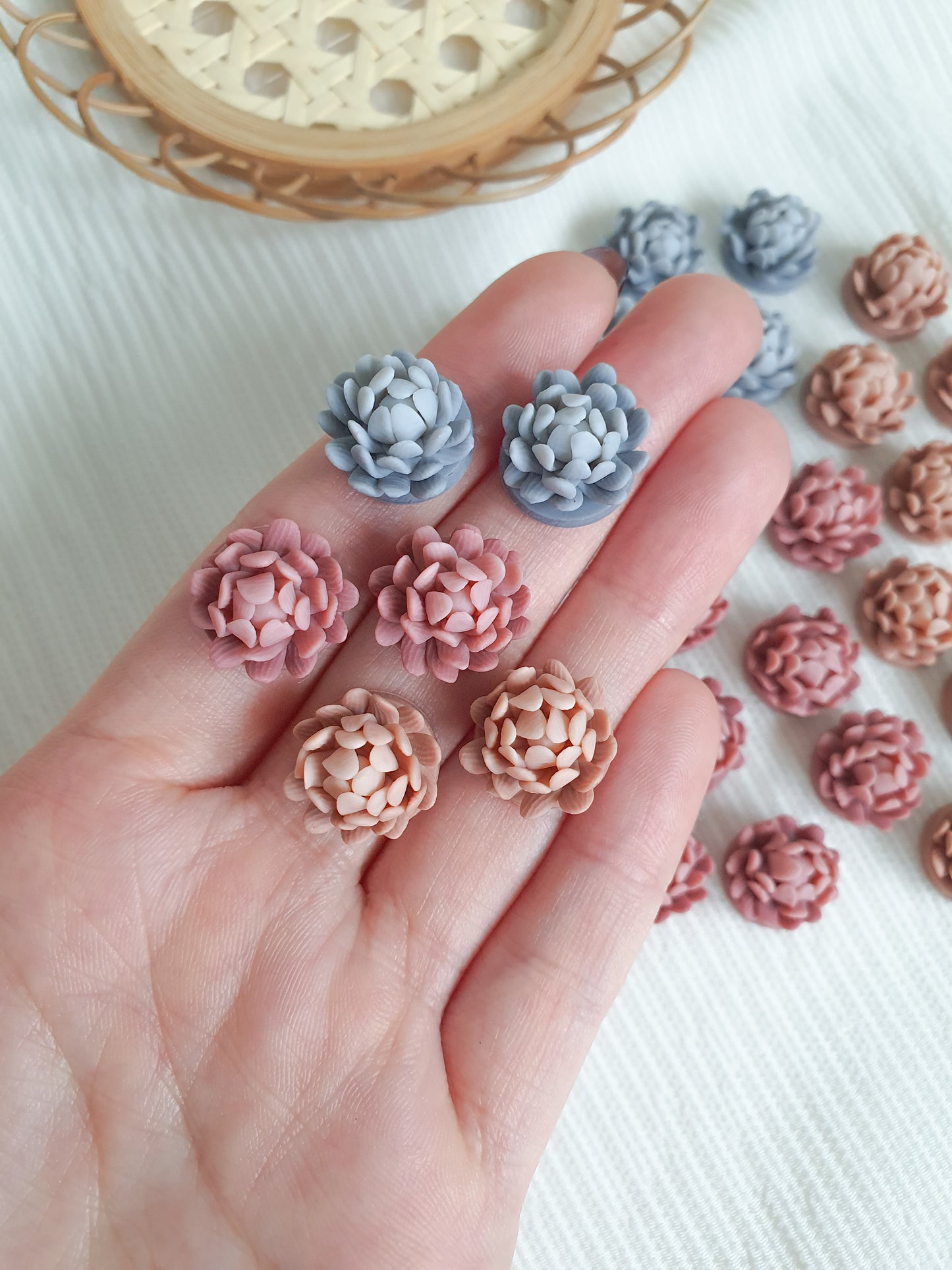 Blooming Peony Studs