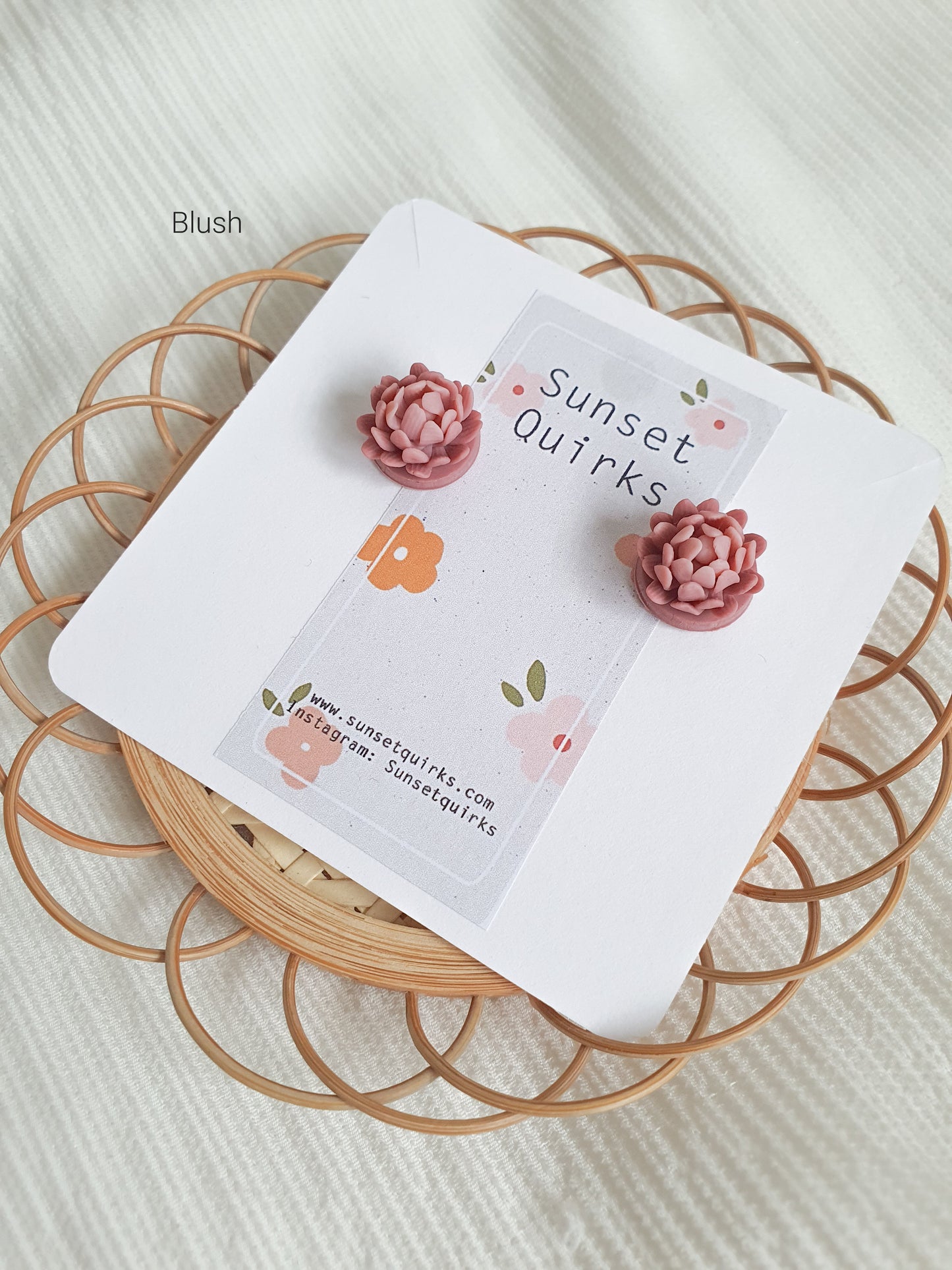 Blooming Peony Studs