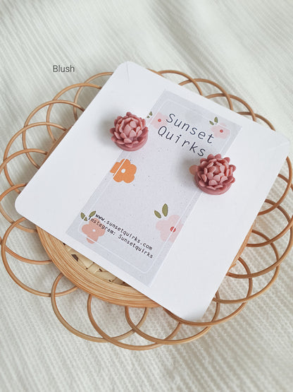 Blooming Peony Studs