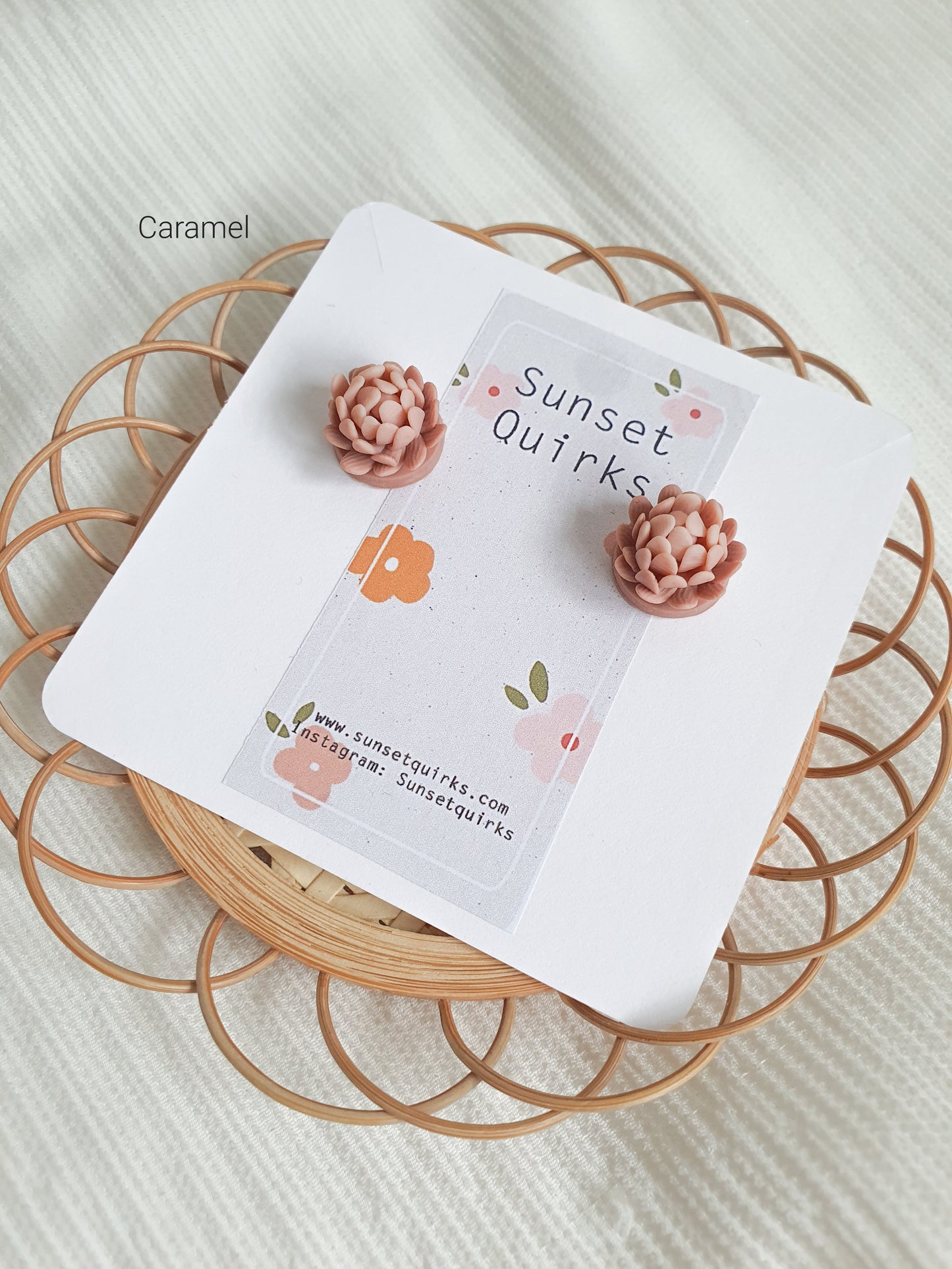 Blooming Peony Studs