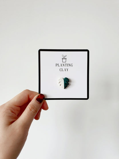 Monstera Half Moon Pin