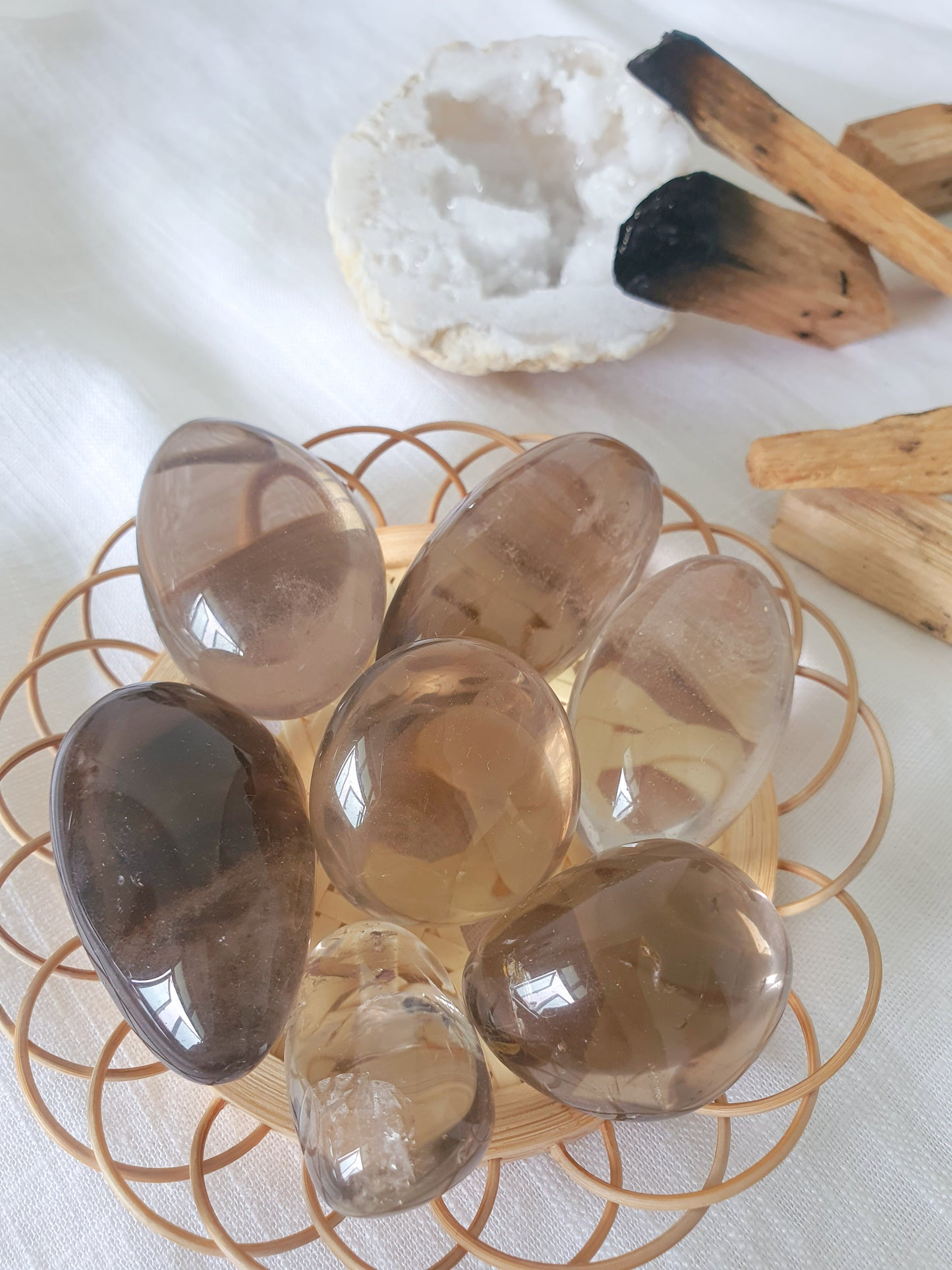 Smoky Quartz Tumbled Stone | Grounding • Relieves Stress • Transformation