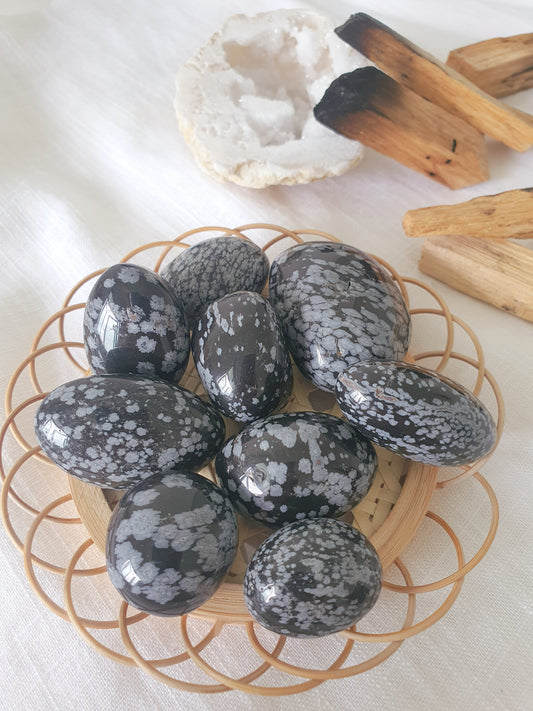 Snowflake Obsidian Tumbled Stone | Stability • Acceptance • Serenity • Growth