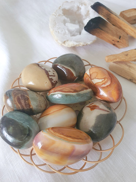 Polychrome Jasper Tumbled Stone | Compassion • Contentment • Nurturing